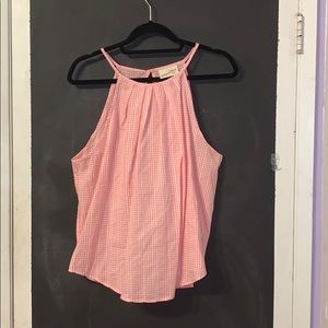 Pink Gingham Tank Top